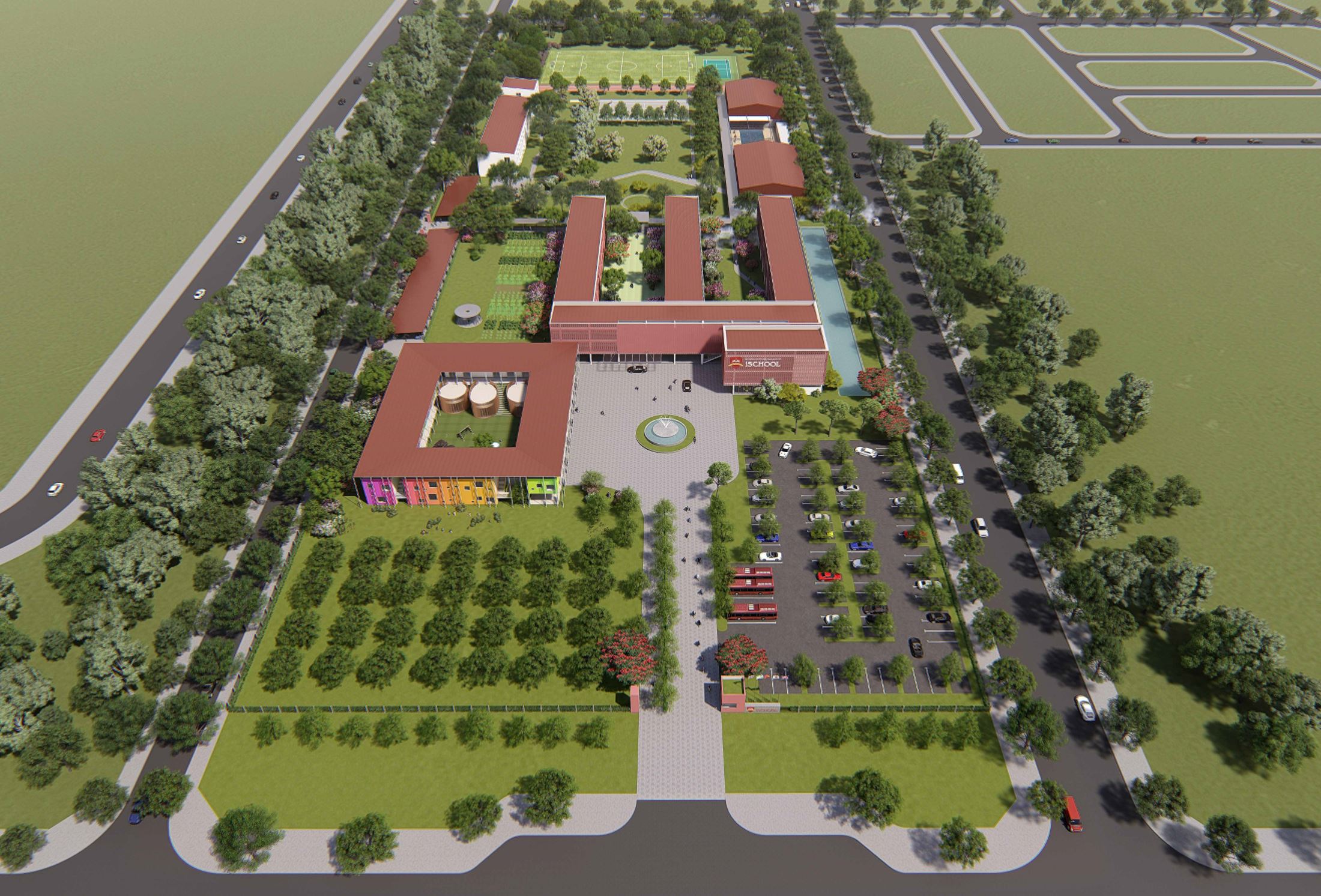 3D Perspective - Overview of iSchool Quang Tri