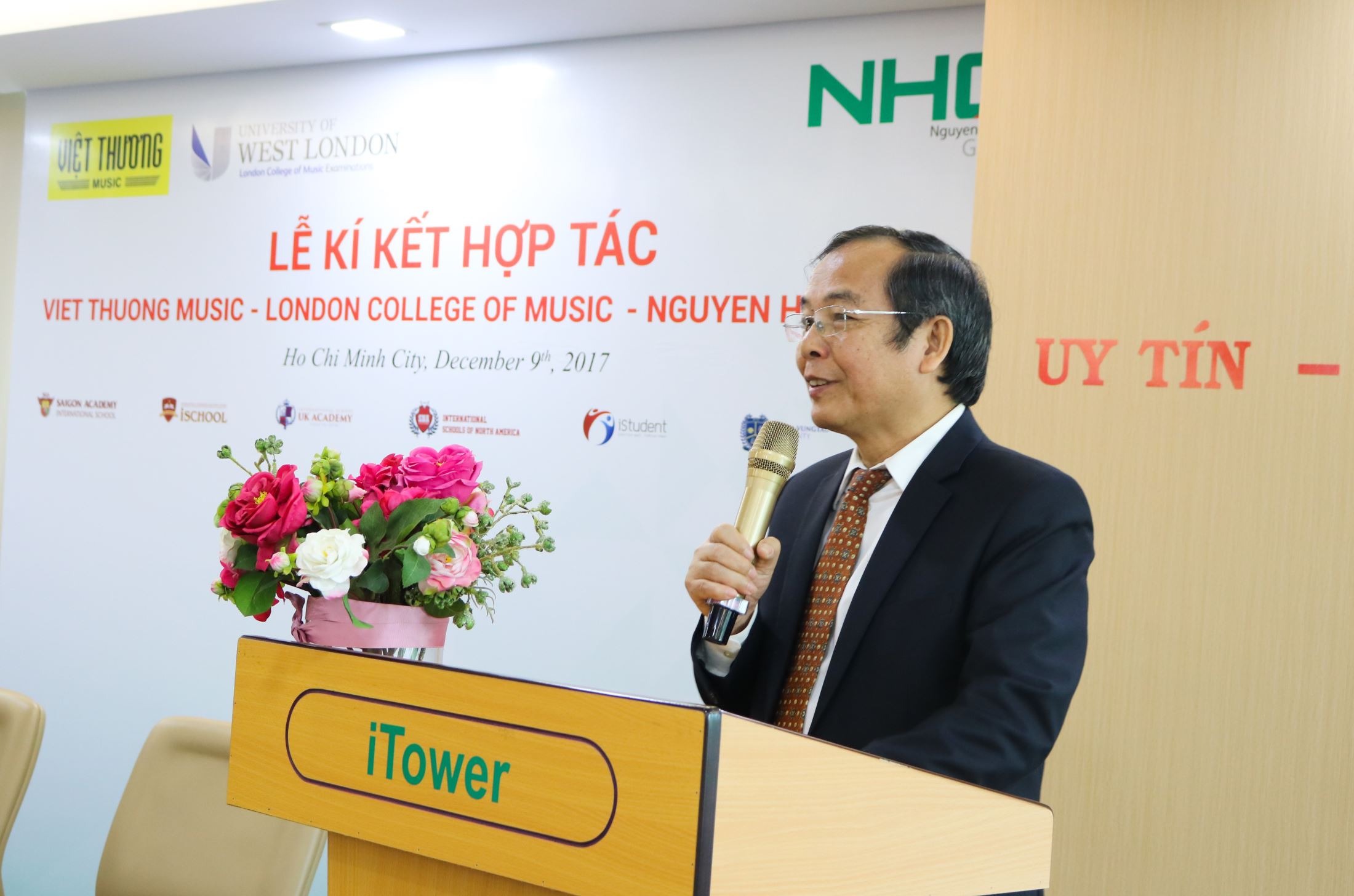 "Only love and clean conscience can bring people happiness. Music is the fruit of love. NHG not only wants to equip our students with knowledge but also to nurture them a beautiful soul. Music is an important element of the Group's philosophy of education." said Dr. Do Manh Cuong, Permanent Member of NHG’s Education Council cum NHG’s Academic Director.