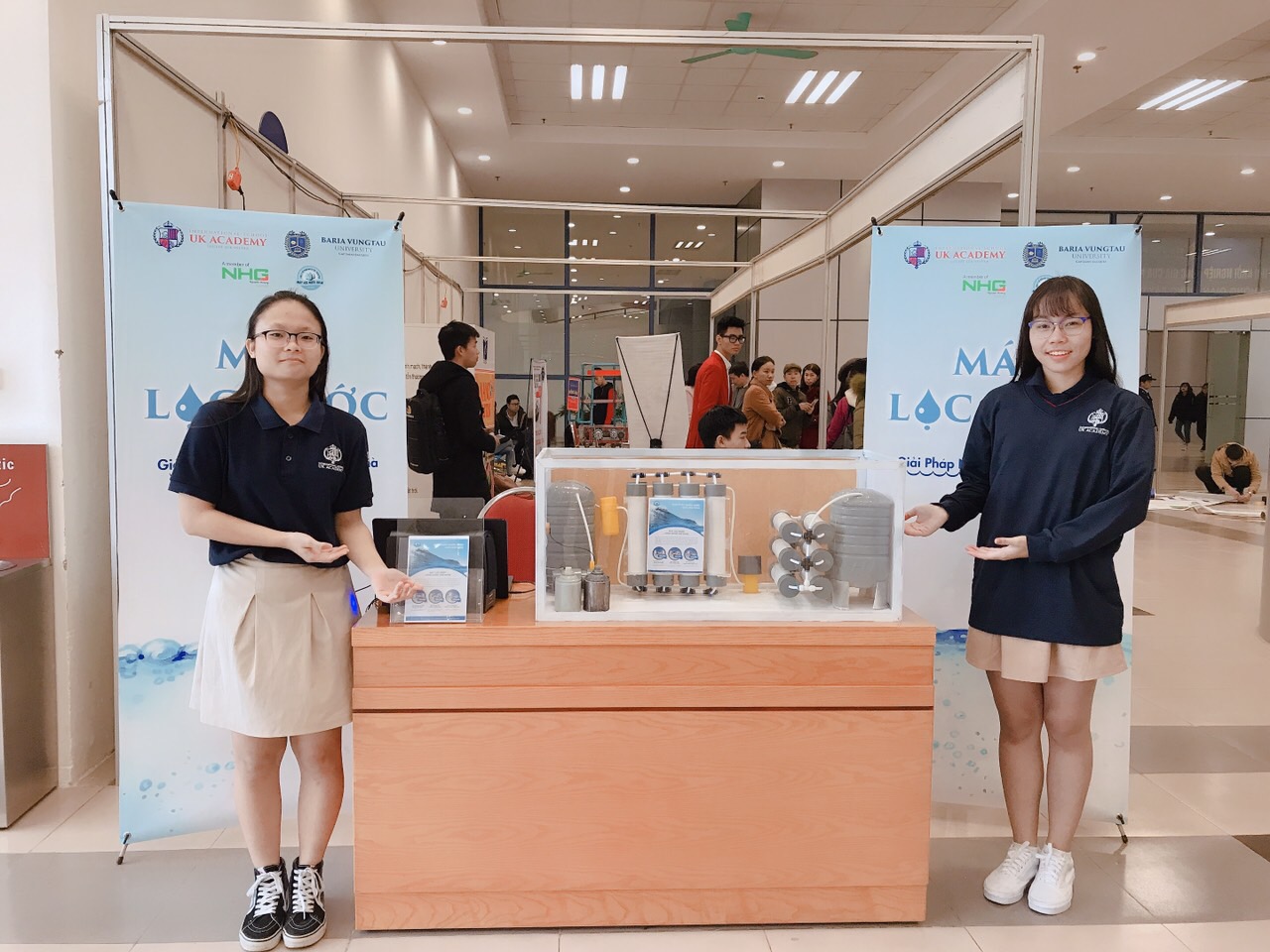 The booth of BVUK water purifier in the final round of the contest National Start-up 2018 contest