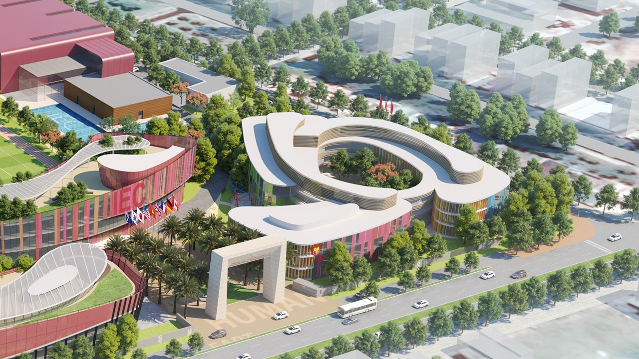 3D Perspective - SGA is located in the most beautiful position in IEC, with a design like a nest embracing young birds