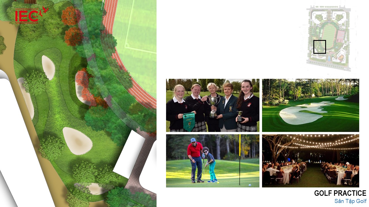 Phối cảnh 3 D- Khu tập Golf tại IEC 