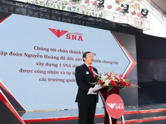 Mr. Dominic Vigil – Principal of SNA made speech at the ceremony