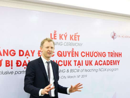 Mr. Steve Philips, Managing Director of BSCW speech  at the event.