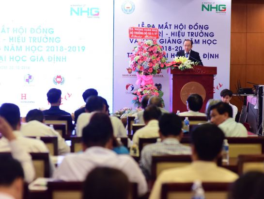 The announcement ceremony of the board of management and the new President of Gia Dinh University.
