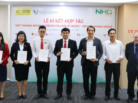 Representatives of NHG's member schools received LCME Certificate at the event