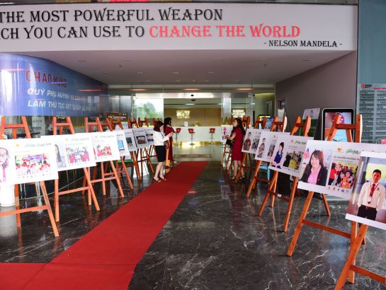Images of the great teachers of NHG education system are respectfully displayed in the main hall of HIU – The Ship of Knowledge.