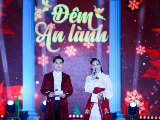 MC Thien Vu and Supermodel Thuy Hanh 