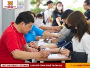 Buổi hiến máu nhân đạo với sự tham gia nhiệt tình từ đội ngũ BGH, CB-GV-NV, sinh viên và người dân địa phương. 