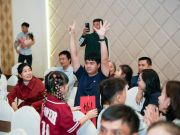 A vibrant atmosphere filled the art auction area as students, parents, and guests came together to spread humanistic values through every artwork.