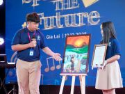 A vibrant atmosphere filled the art auction area as students, parents, and guests came together to spread humanistic values through every artwork.