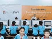 Thiết bị máy tính được trao đến Trường Tiểu học Diên Sơn, góp phần hỗ trợ hoạt động dạy và học tại nhà trường.